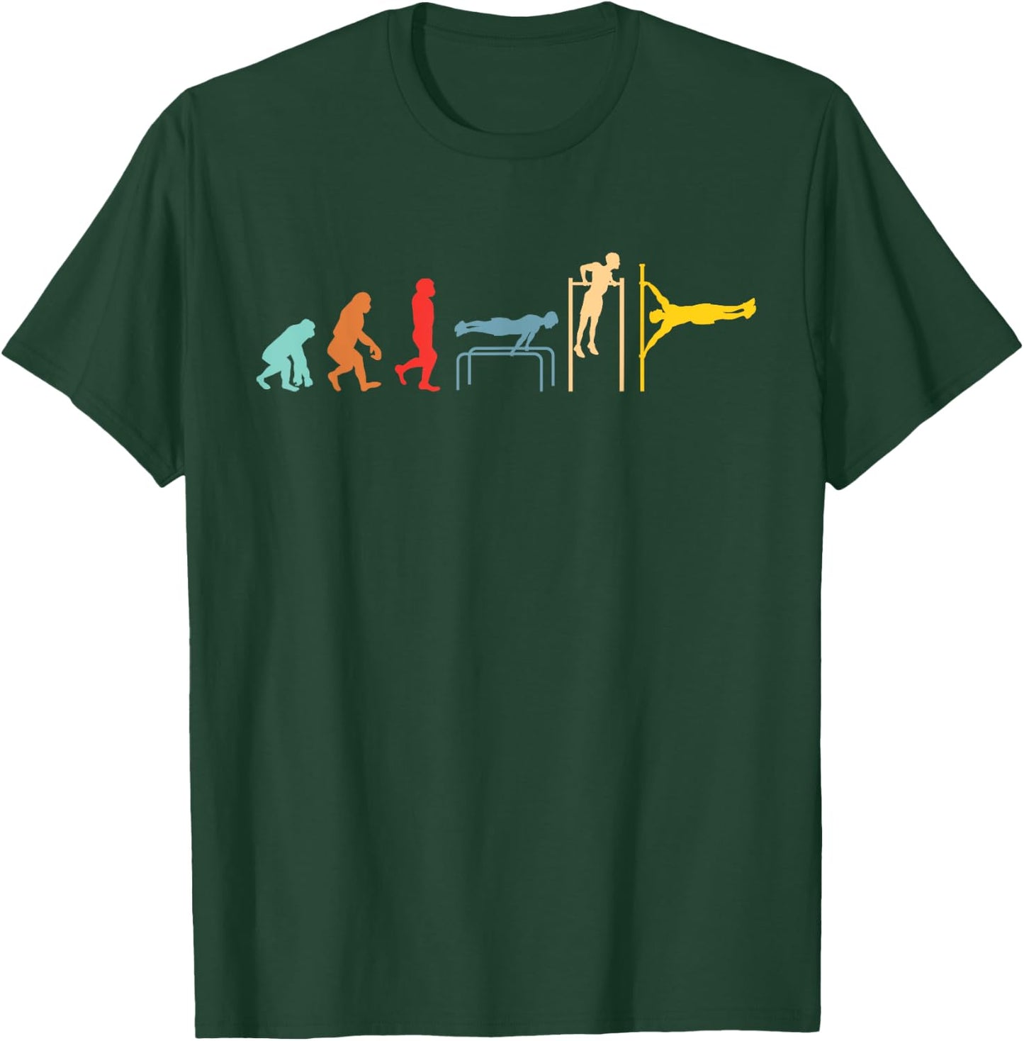 Calisthenics Evolution Street Body Workout T-Shirt - T-Shirt | Forest
