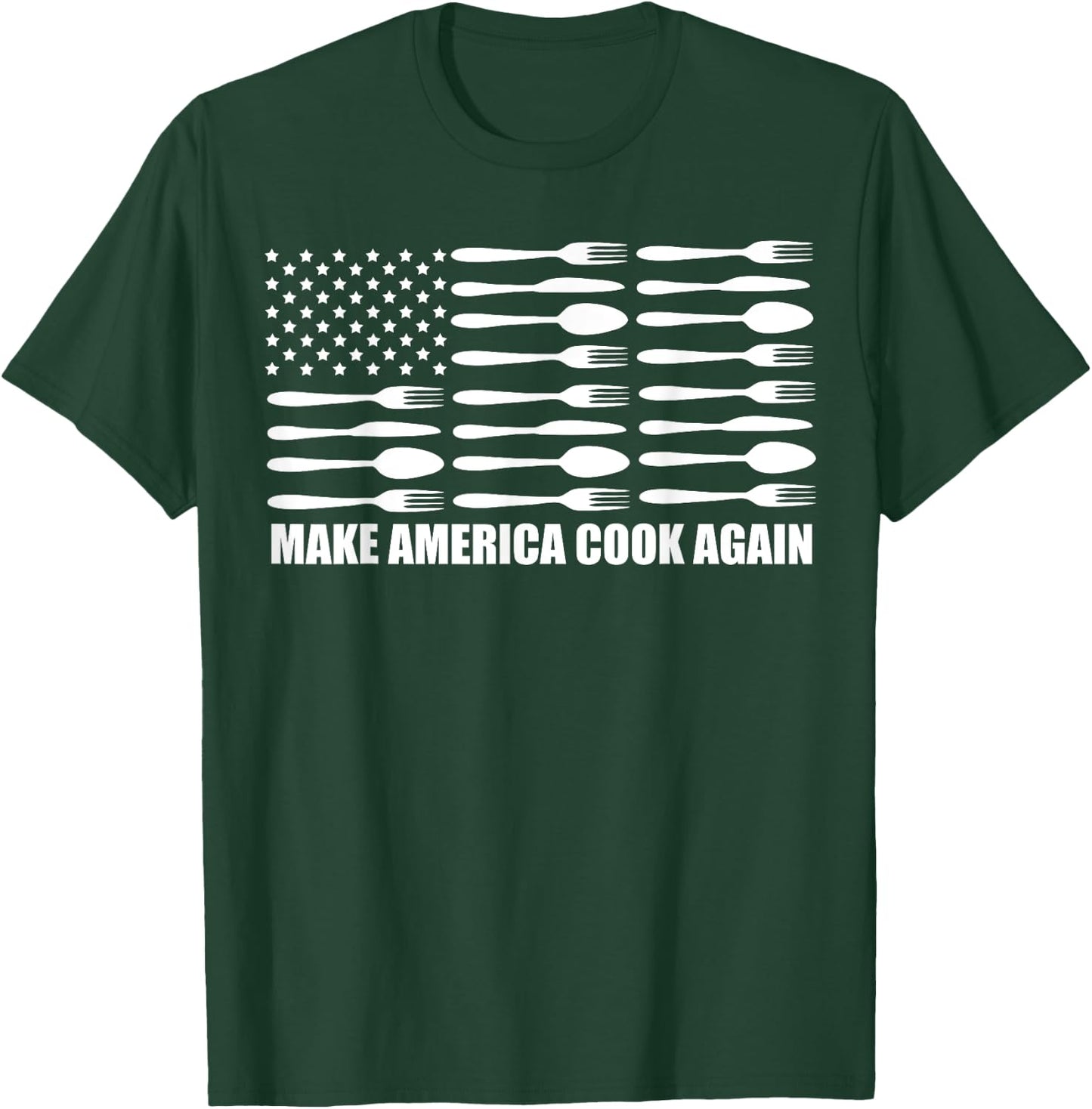 Make America Cook Again Funny Cooking Culinary Kitchen Chef T-Shirt - T-Shirt | Forest