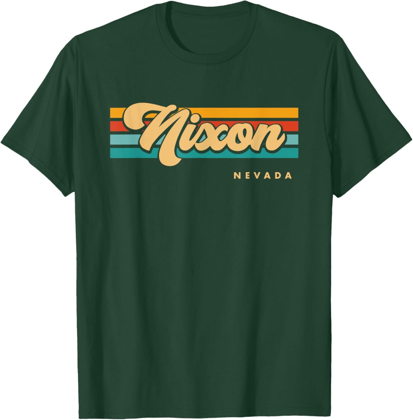 Vintage Sunset Stripes Nixon, Nevada T-Shirt - T-Shirt | Forest