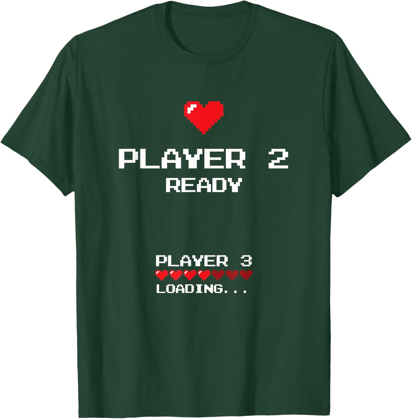 Player 2 Player 3 Loading - Retro Gaming - Baby Announcement T-Shirt - T-Shirt | Forest
