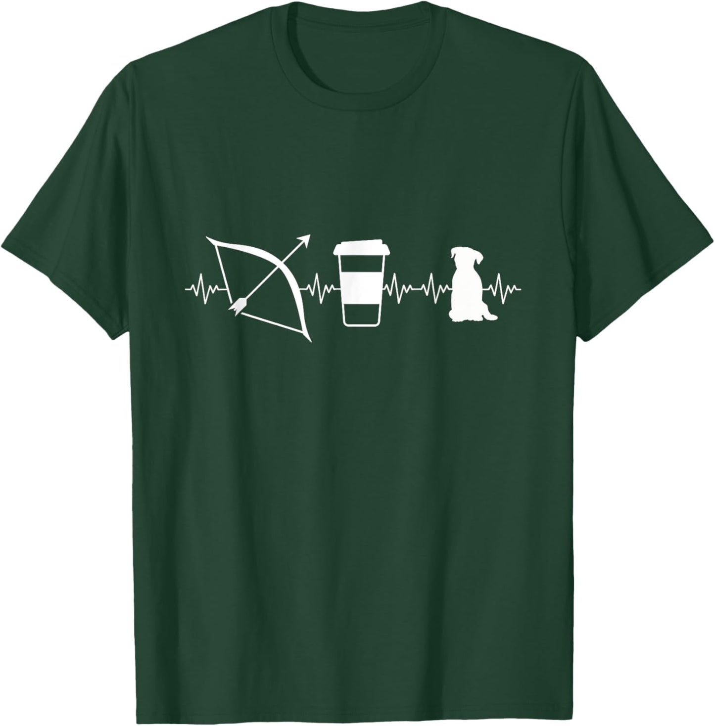 Funny Archery Mom Appreciation Dog Archery Coffee T-Shirt - T-Shirt | Forest