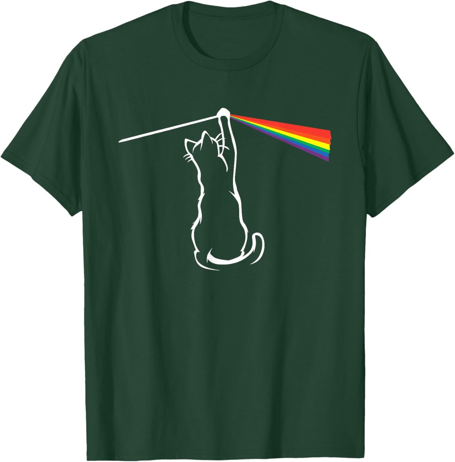 Funny Cat Rock Music Gift Kids Fra T-Shirt - T-Shirt | Forest