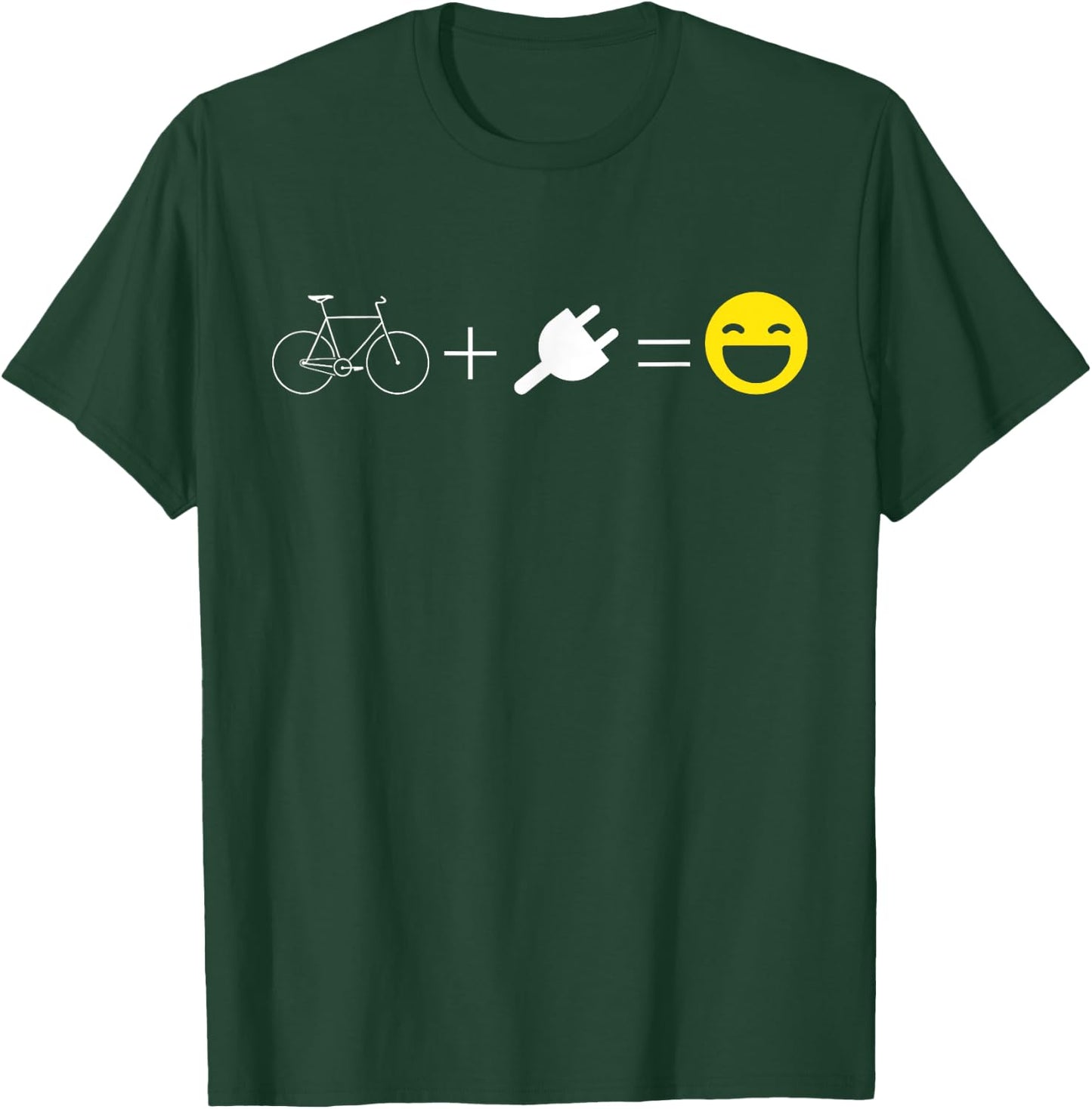 EBike Equation E Bike Electric Bicycle Pedelec Cyclist T-Shirt - T-Shirt | Forest