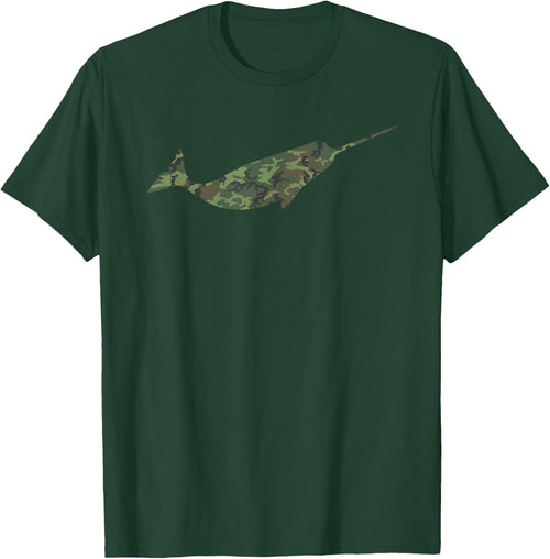 Military Narwhal Camo Print US Narwhale Veteran Men Gift
