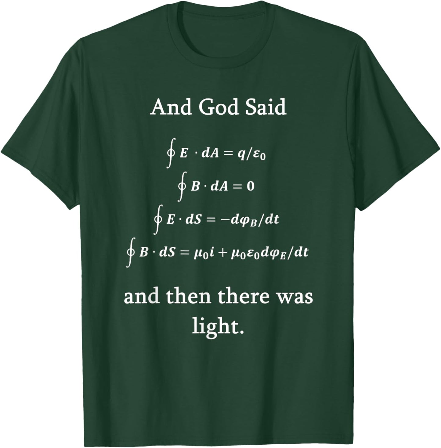 Maxwell equations Physics Nerd Physics Gift Science T-Shirt - T-Shirt | Forest