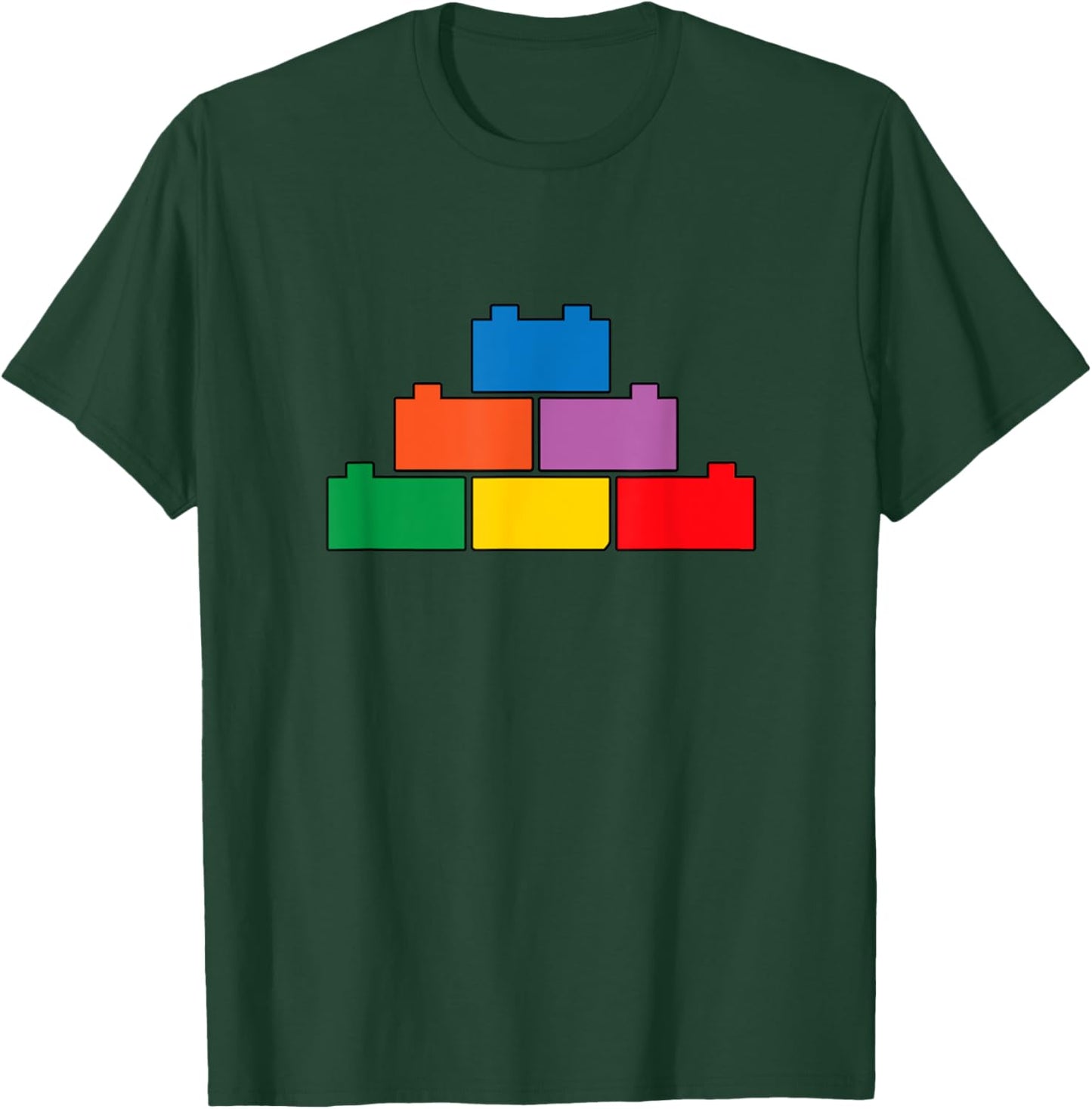 Brick Builder Blocks Building Master Builder Toys Kids Boys T-Shirt - T-Shirt | Forest