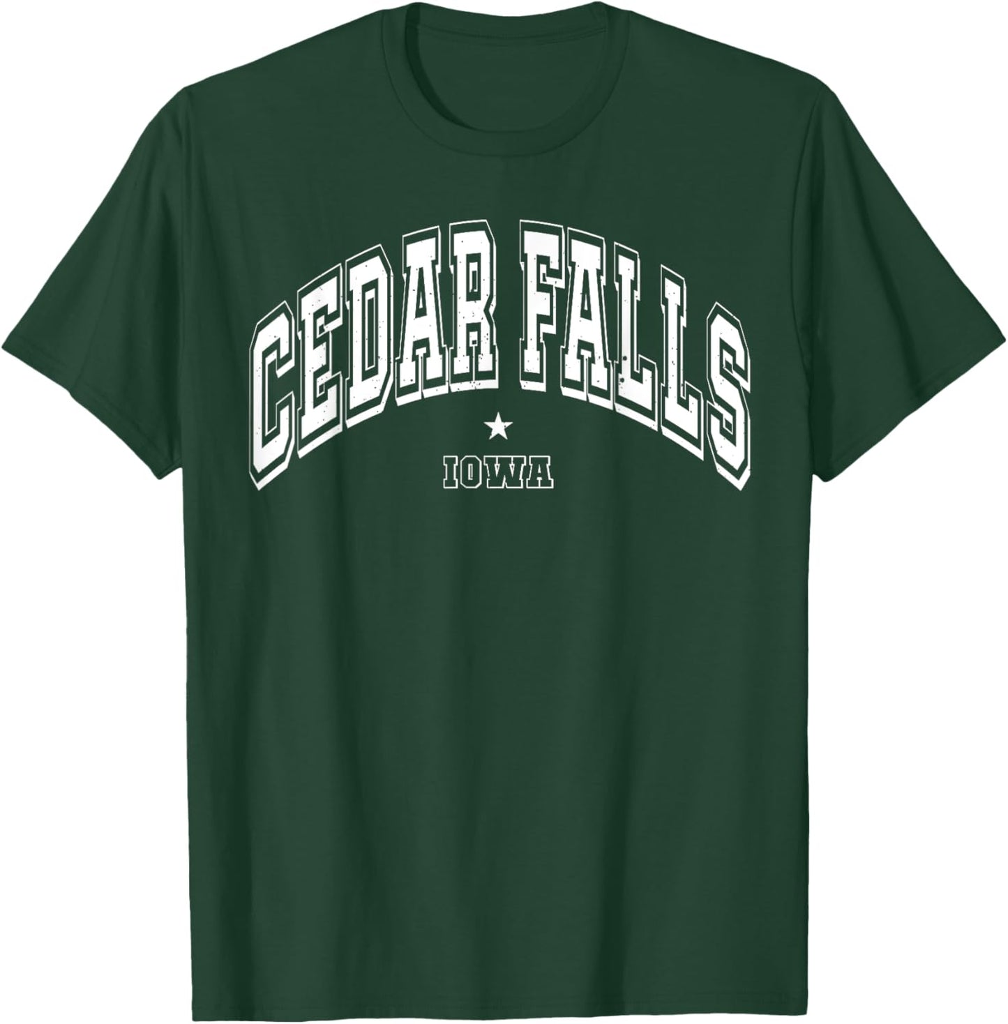 Throwback Cedar Falls Iowa IA Athletic Classic Souvenir T-Shirt - T-Shirt | Forest