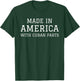 MADE IN AMERICA WITH CUBAN PARTS Cuba USA T-Shirt - T-Shirt | Forest
