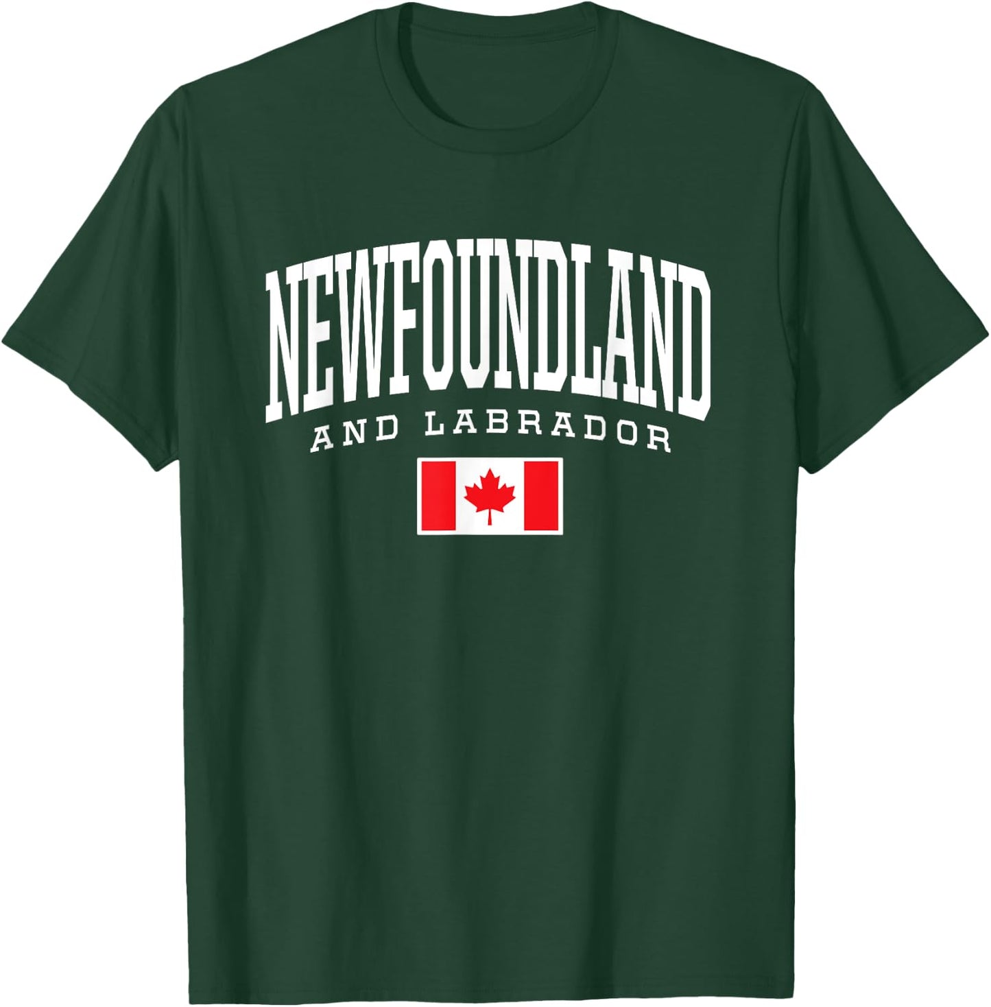 Eh Team Canadian Flag Newfoundland & Labrador Canada T-Shirt - T-Shirt | Forest