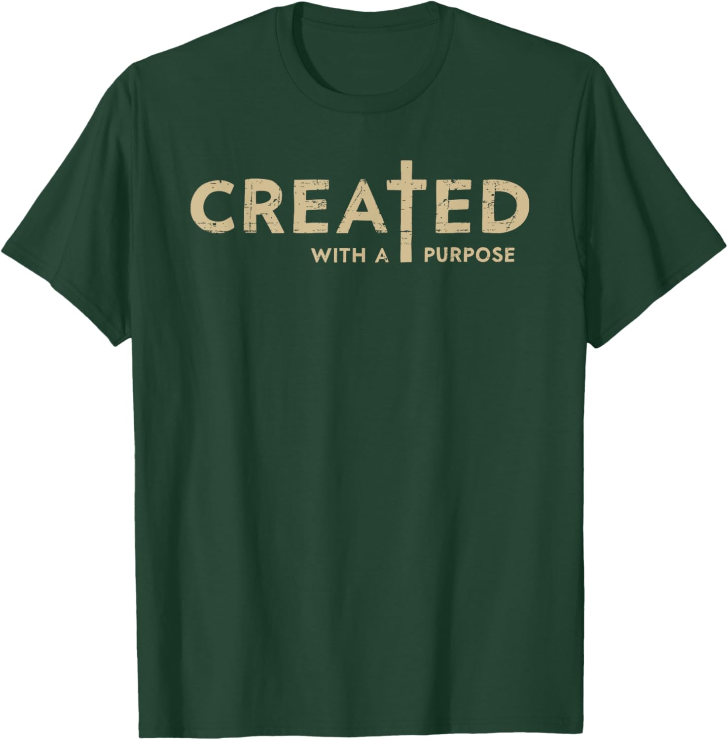 Created With a Purpose Christian Bible Study Lover T-Shirt - T-Shirt | Forest