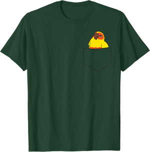 Sun Conure In A Pocket Parrot Sun Conure T-Shirt - T-Shirt | Forest