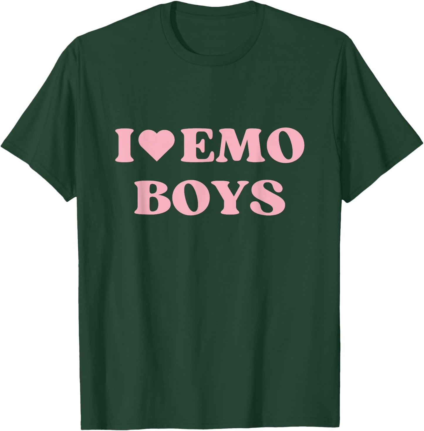 I Love Emo Boys I Heart Emo Boys Cute Design T-Shirt - T-Shirt | Forest