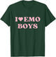 I Love Emo Boys I Heart Emo Boys Cute Design T-Shirt - T-Shirt | Forest