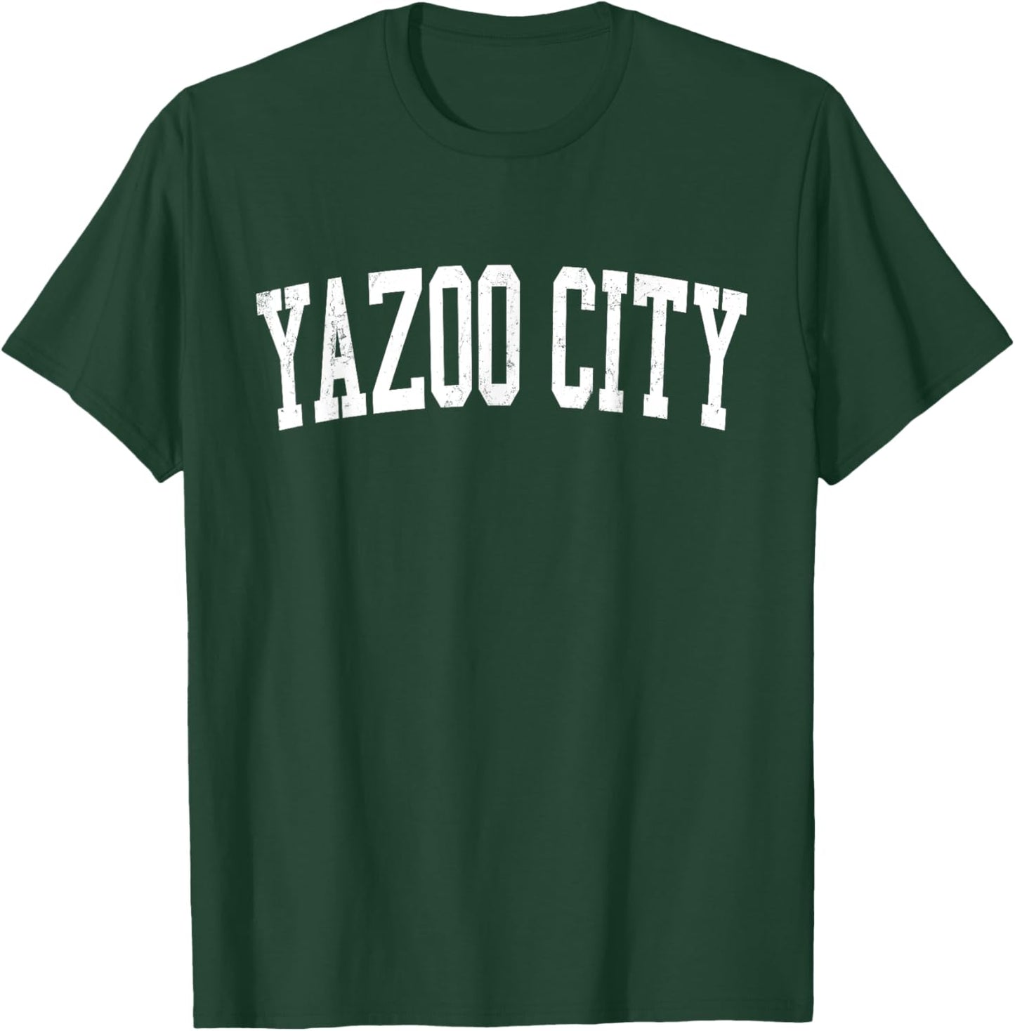 Vintage Yazoo City MS Distressed White Varsity Style T-Shirt - T-Shirt | Forest