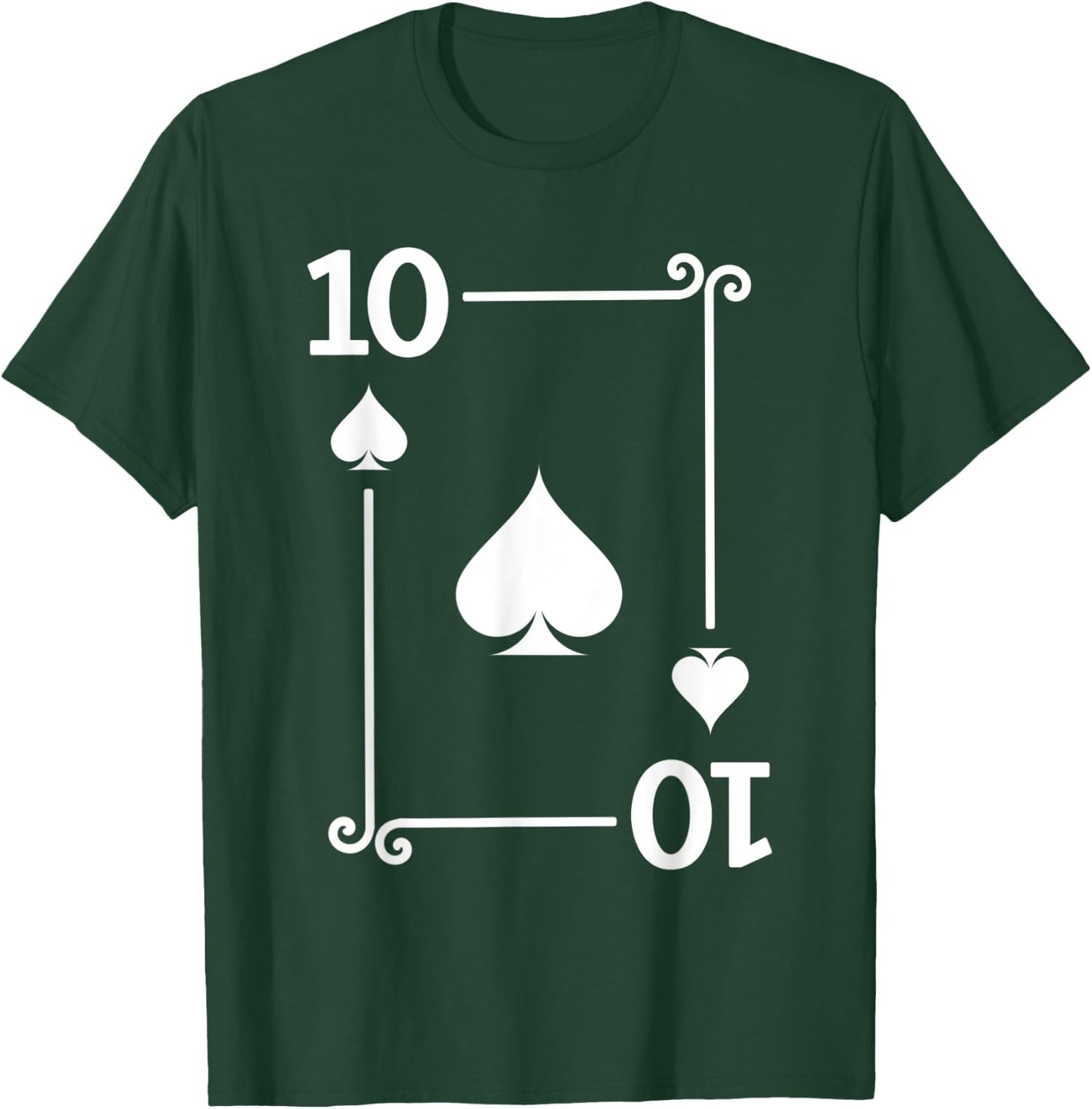 Playing Cards Costume - 10 Spades Card - Ten Card T-Shirt - T-Shirt | Forest