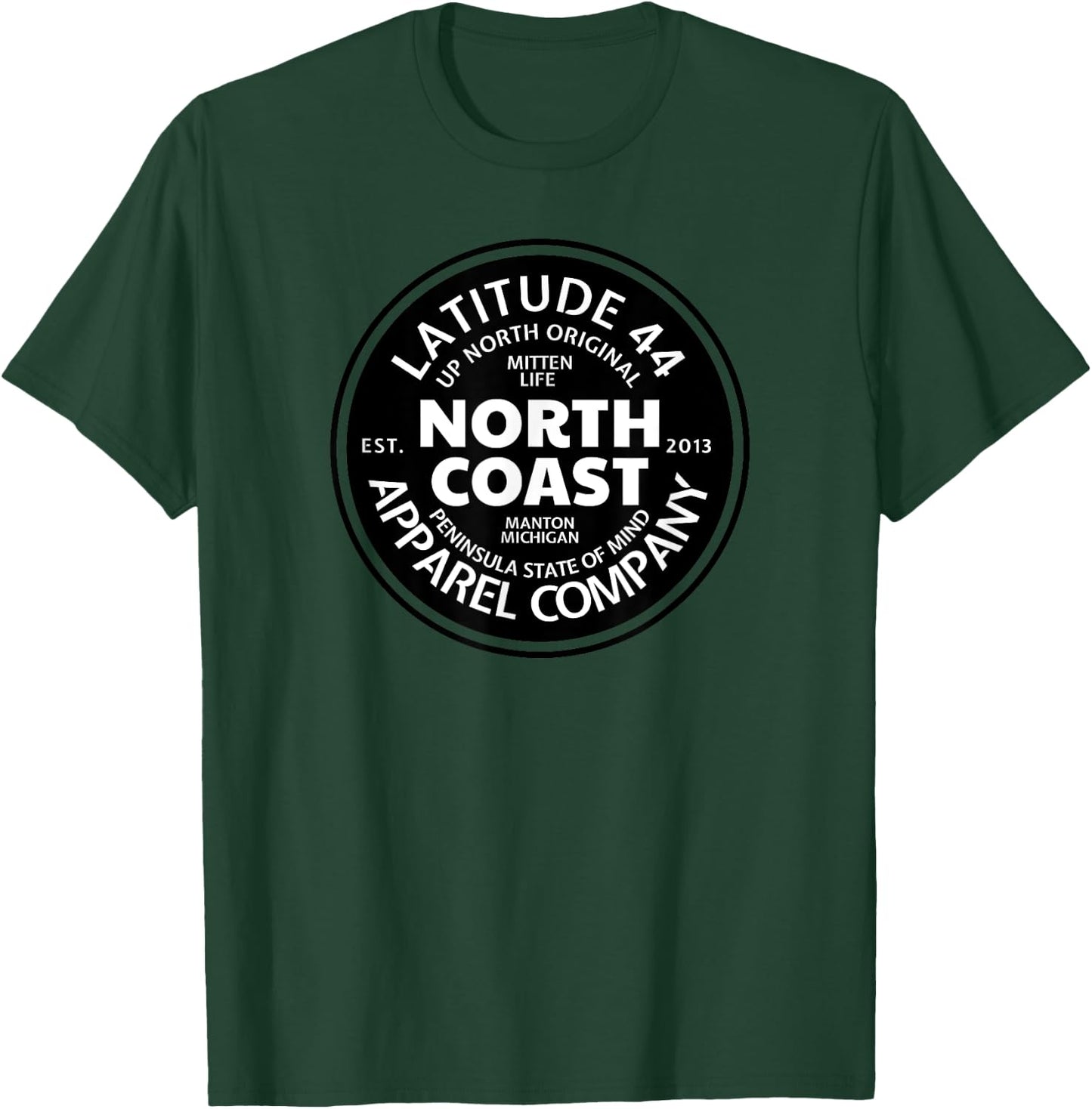 Michigan Americas North Coast Up North Great Lakes T-Shirt - T-Shirt | Forest