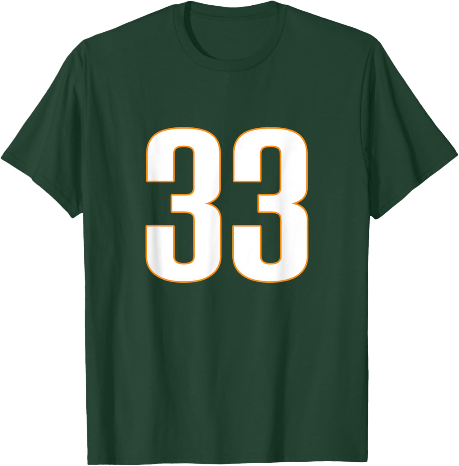 Sports Team Number 33 T-Shirt - T-Shirt | Forest
