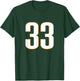 Sports Team Number 33 T-Shirt - T-Shirt | Forest