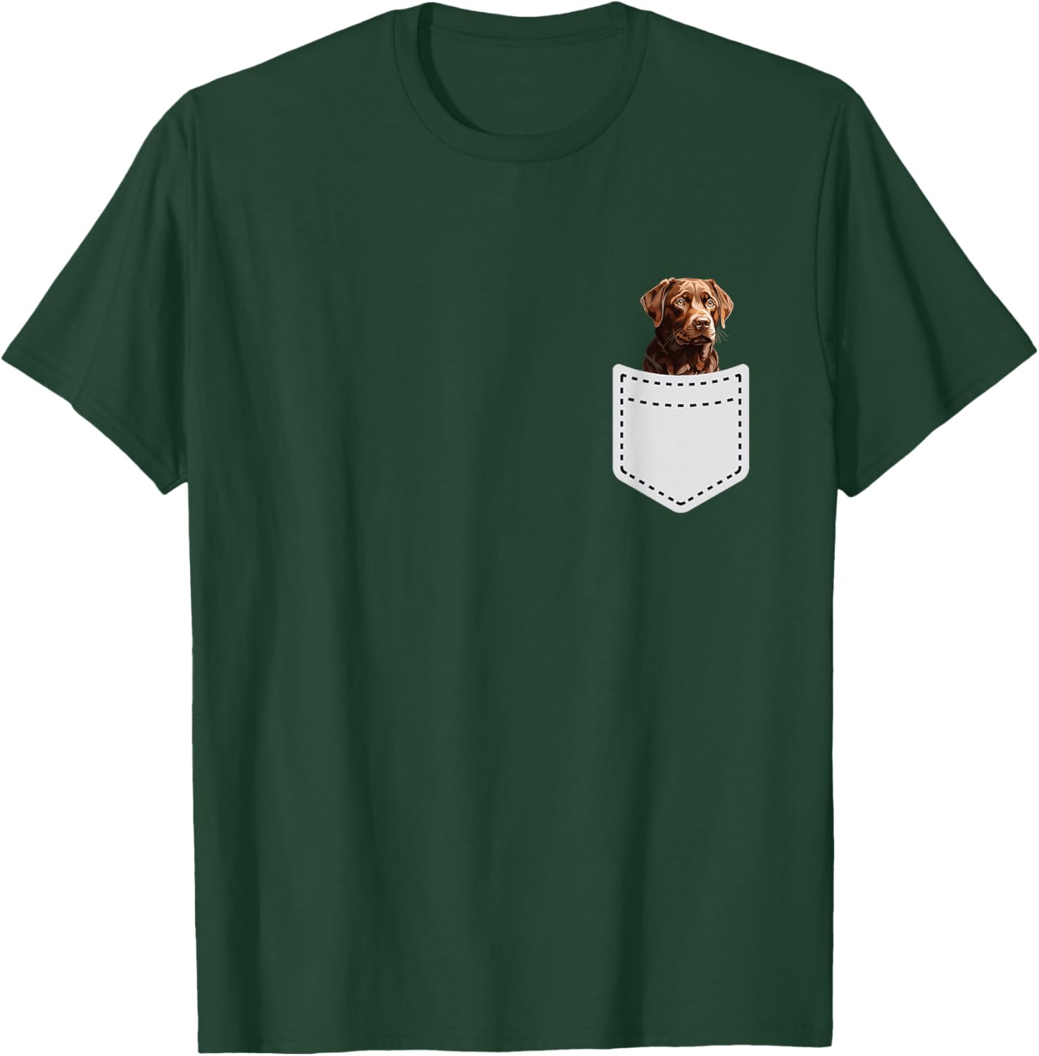 chocolate lab. puppy in pocket. Dog lover labrador Women Kids T-Shirt - T-Shirt | Forest