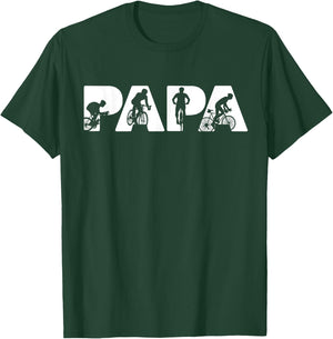 Funny Father's Day Gift Dad - Papa Cycling Gift T-Shirt - T-Shirt | Forest