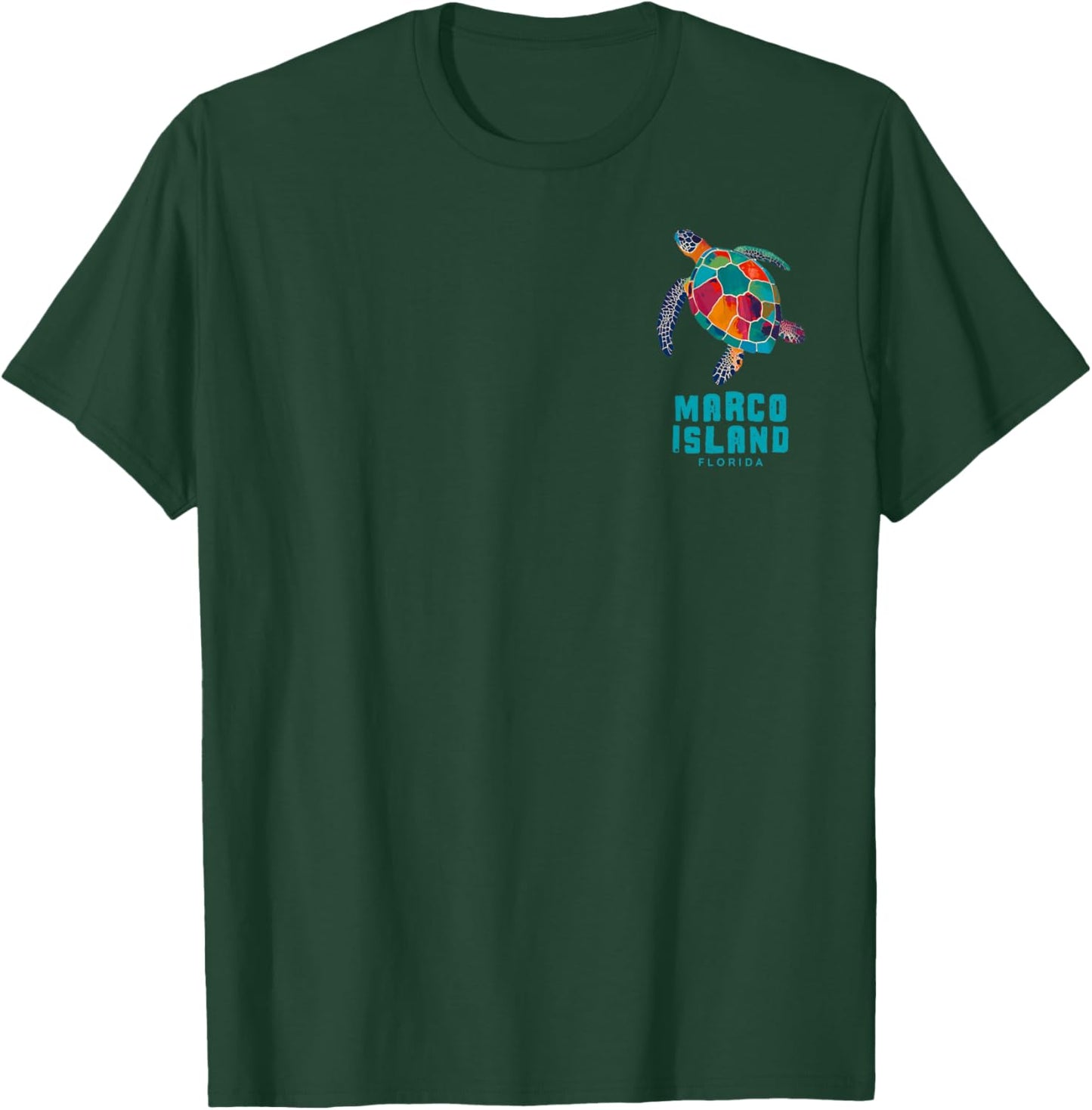 Marco Island Florida Sea Turtle Beach Vacation Retro Vintage T-Shirt - T-Shirt | Forest