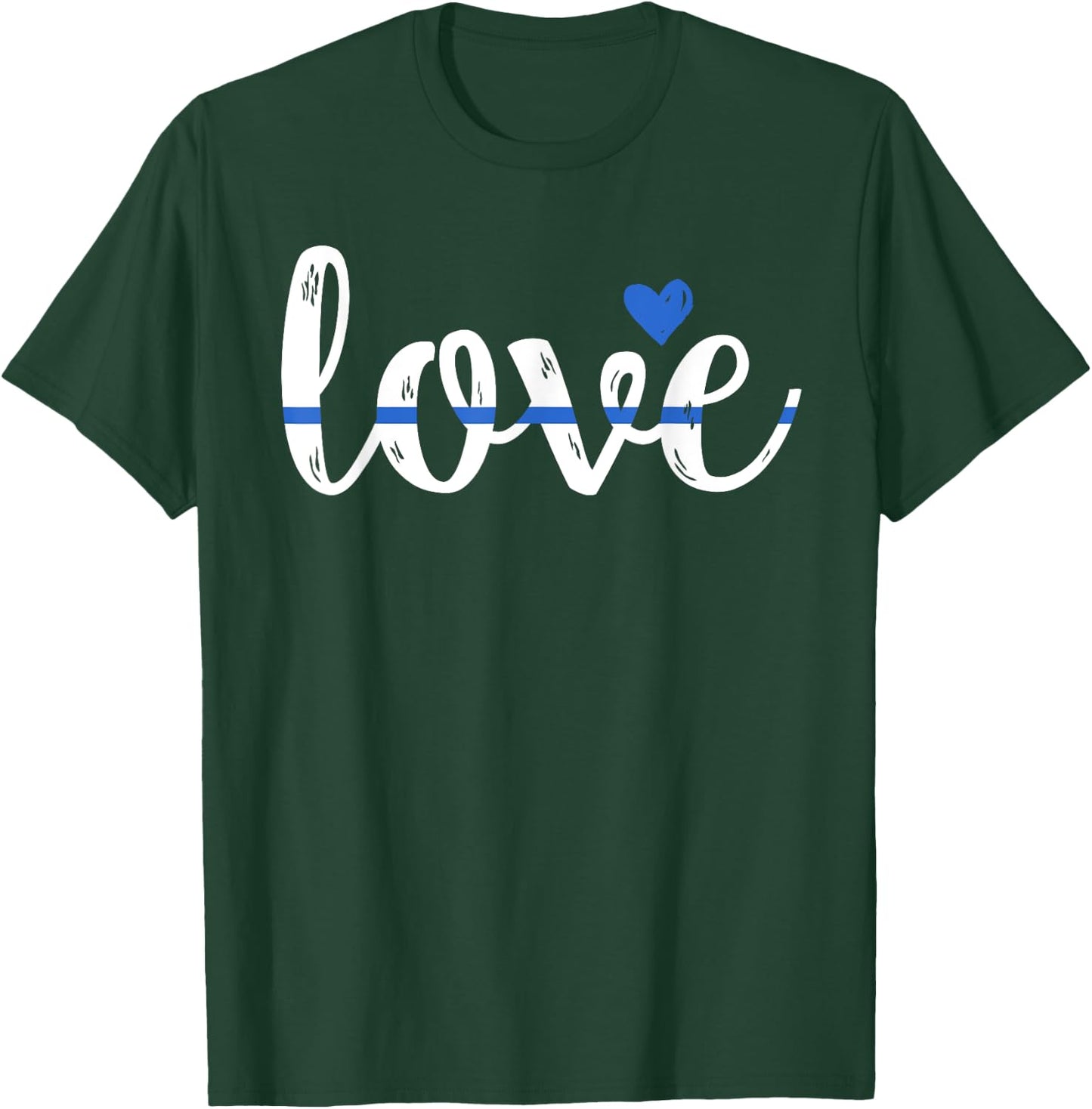 Cute Love Design - Police Wife or Girlfriend T-Shirt - T-Shirt | Forest