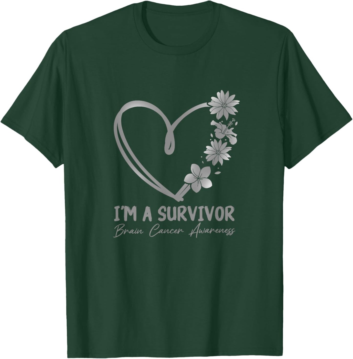 I'm a Survivor. Brain Cancer Awareness T-Shirt - T-Shirt | Forest