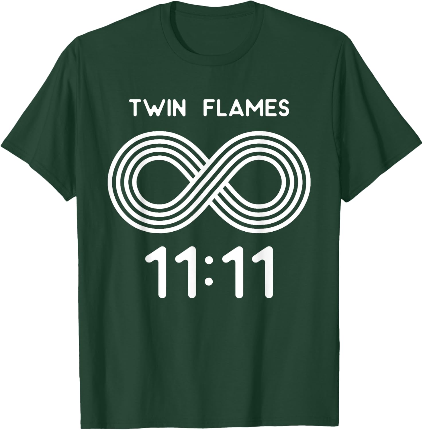Twin Flame Soul Mate 11:11 Heart Eleven Infinity Design T-Shirt - T-Shirt | Forest