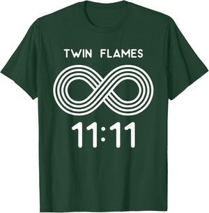 Twin Flame Soul Mate 11:11 Heart Eleven Infinity Design T-Shirt - T-Shirt | Forest