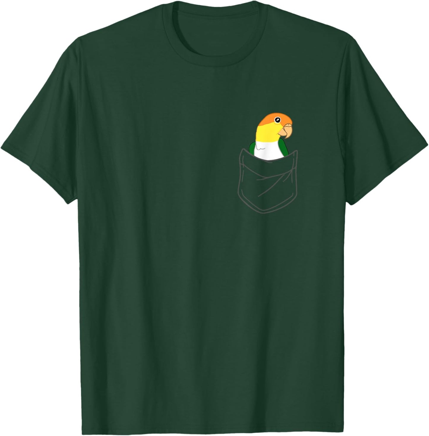 Pocket White Bellied Caique Cute Parrot Birb memes T-Shirt - T-Shirt | Forest
