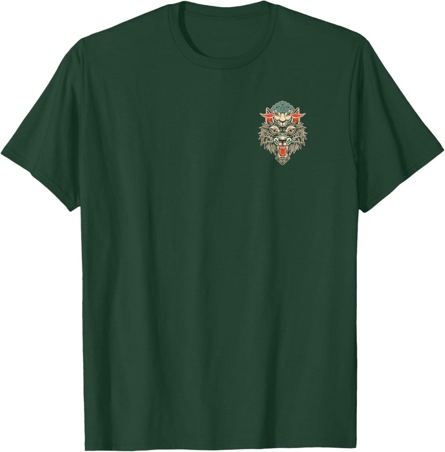 Wolf In Sheep's Clothing Traditional Tattoo Flash Art Edgy T-Shirt - T-Shirt | Forest