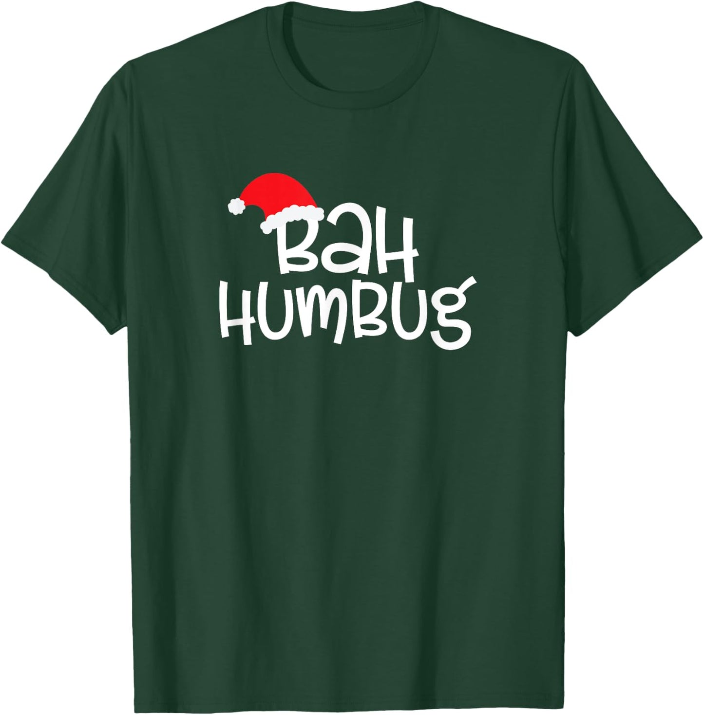 Bah Humbug Christmas Scrooge Black T-Shirt - T-Shirt | Forest