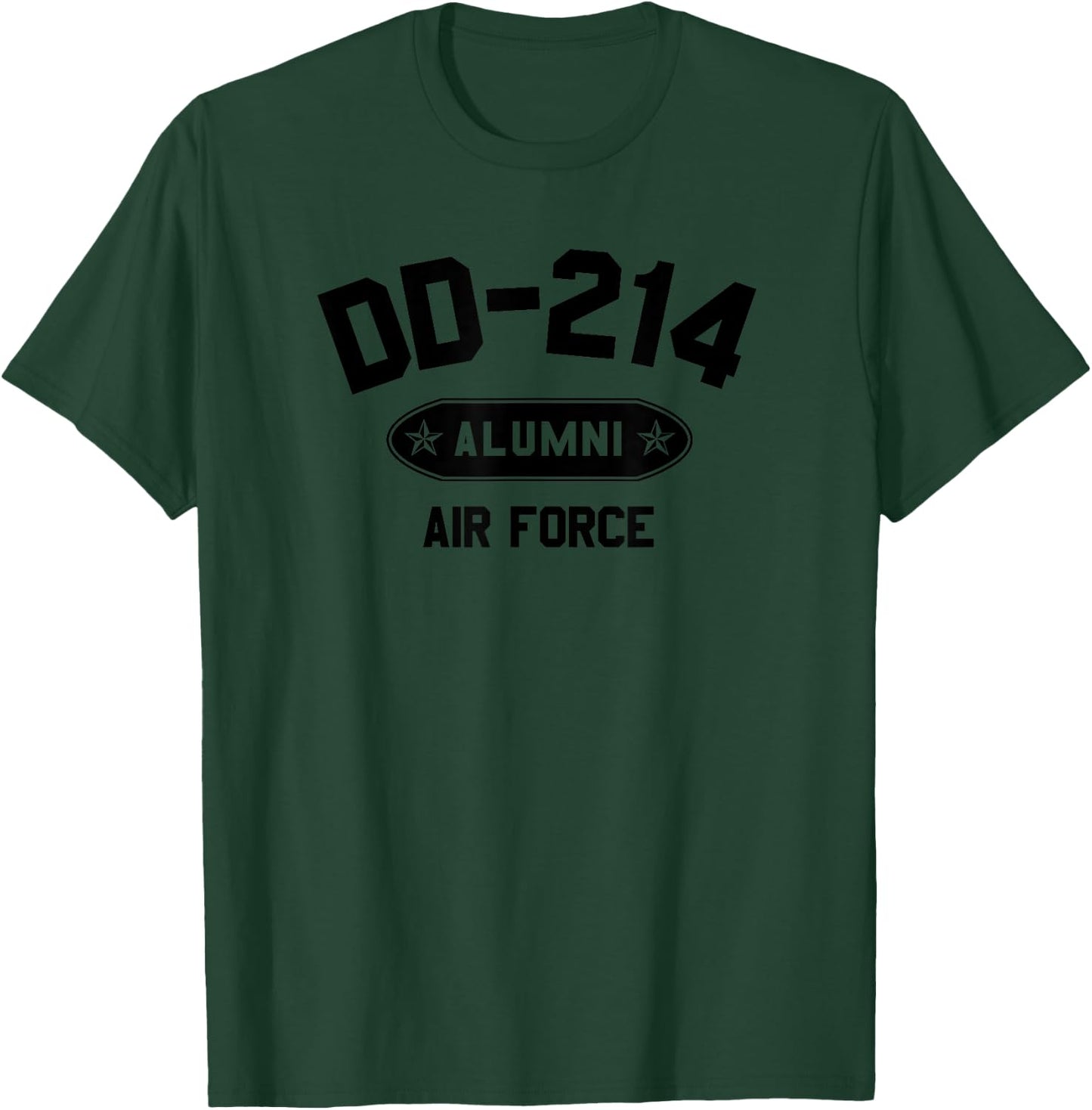DD-214 Alumni Air Force In Black US Military Veteran T-Shirt - T-Shirt | Forest