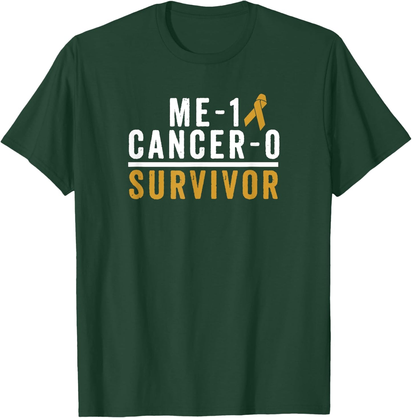 Childhood Cancer Survivor Shirt Awareness Gold Ribbon Kids T-Shirt - T-Shirt | Forest