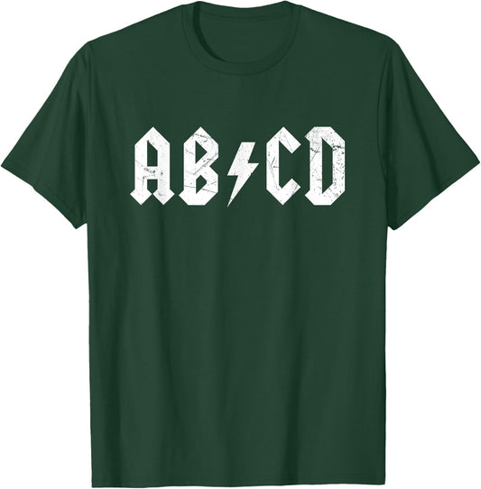 ABCD Rock and Roll Letters Children Alphabet Parody T-Shirt - T-Shirt | Forest