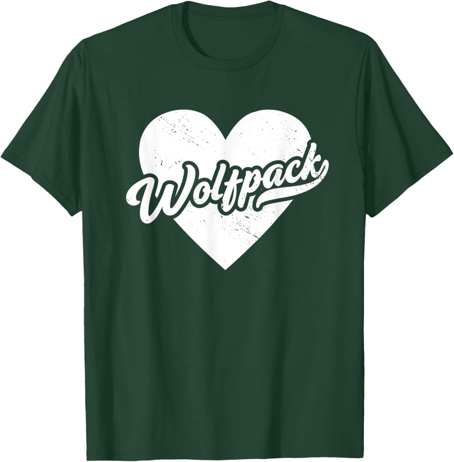 Vintage Wolfpack High School Spirit Go Pack Love T-Shirt - T-Shirt | Forest