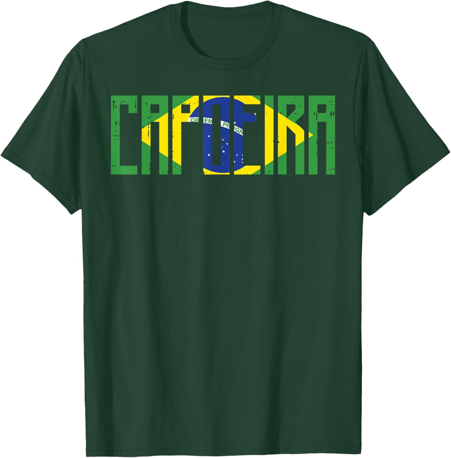 Capoeira Brazil Flag Vintage Dance Martial Arts Fighter Gift T-Shirt - T-Shirt | Forest