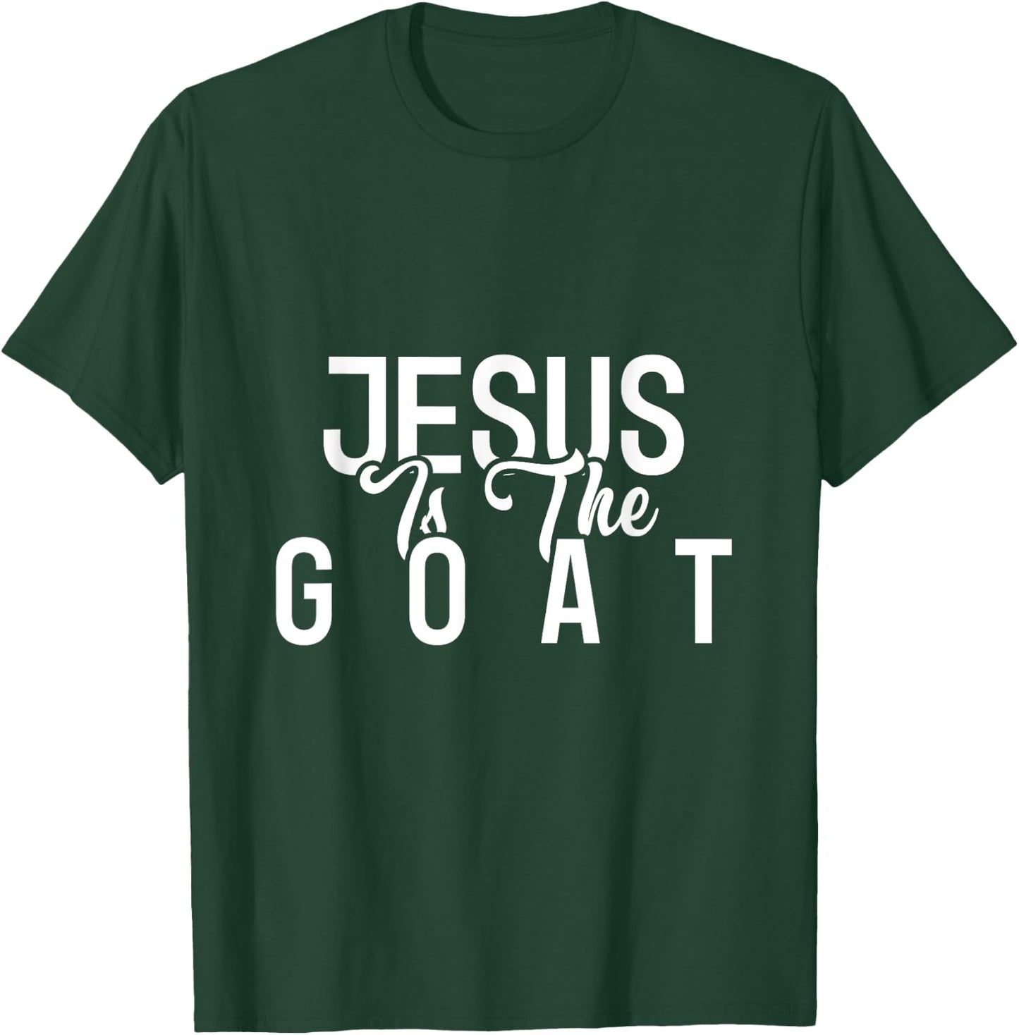 Jesus is the G.O.A.T - Jesus Shirts - Jump Shot Jesus T-Shirt - T-Shirt | Forest