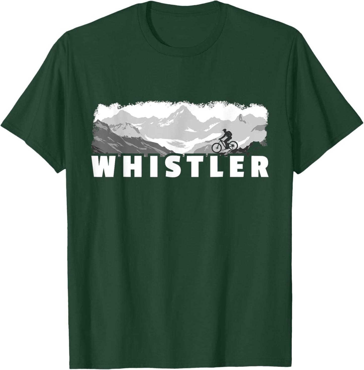 Whistler British Columbia Canada Mountain Biking MTB Cycling T-Shirt - T-Shirt | Forest
