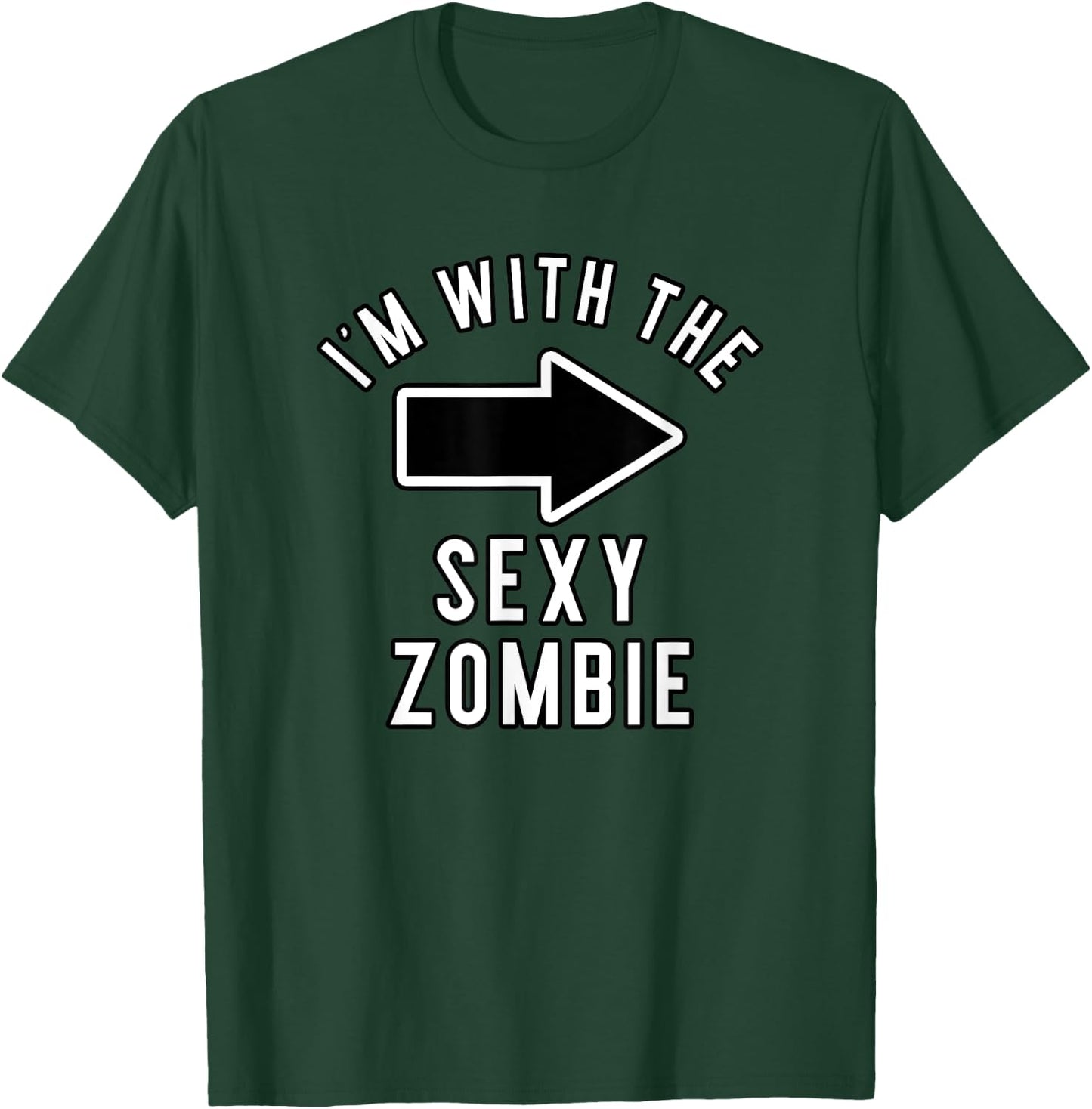 Couples Halloween Costume Shirts I'm With The Sexy Zombie T-Shirt - T-Shirt | Forest
