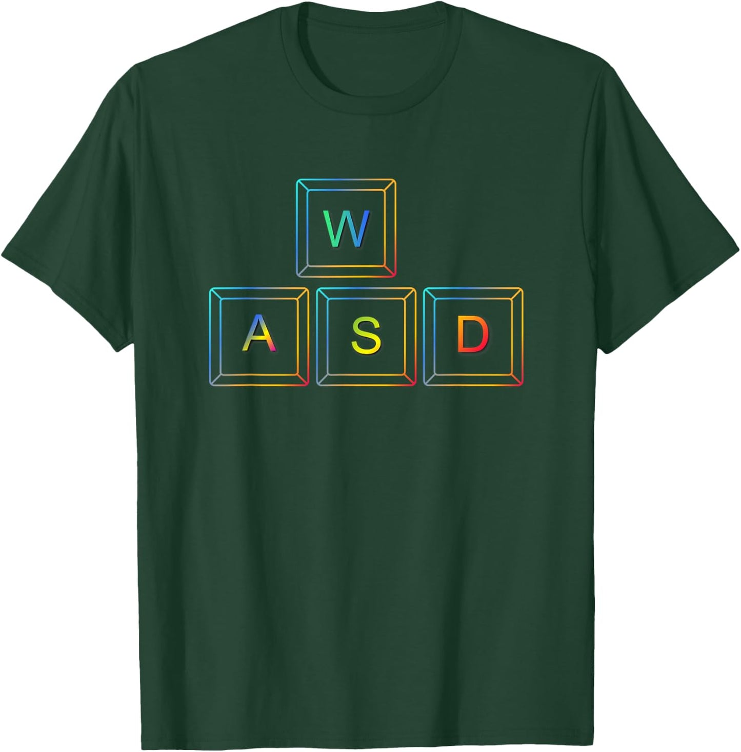 WASD RGB PC Gaming Gift Shirt for Computer Gamers T-Shirt - T-Shirt | Forest