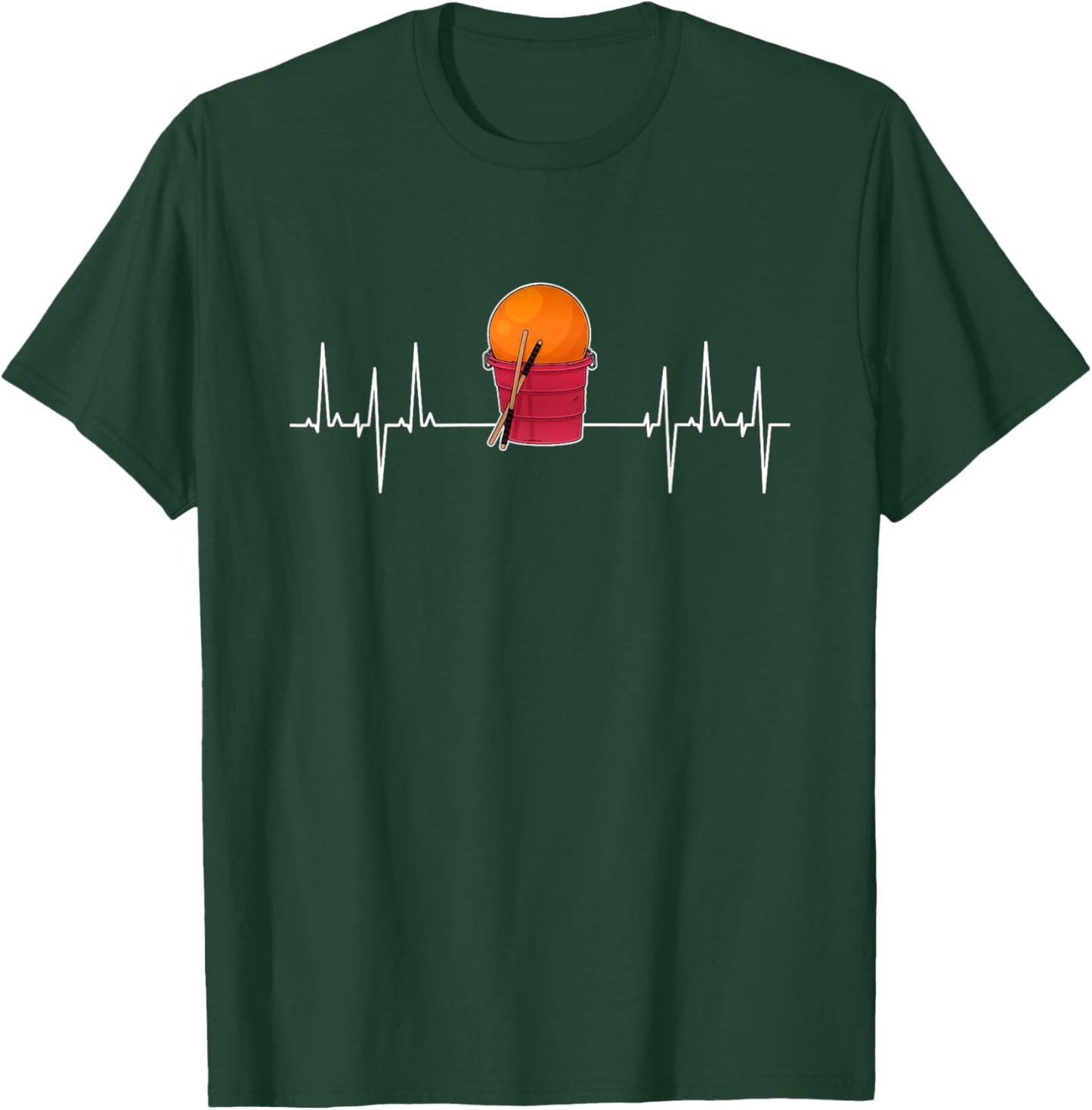 Cardio Drumming Heartbeat Fitness Class Gym Workout Exercise T-Shirt - T-Shirt | Forest