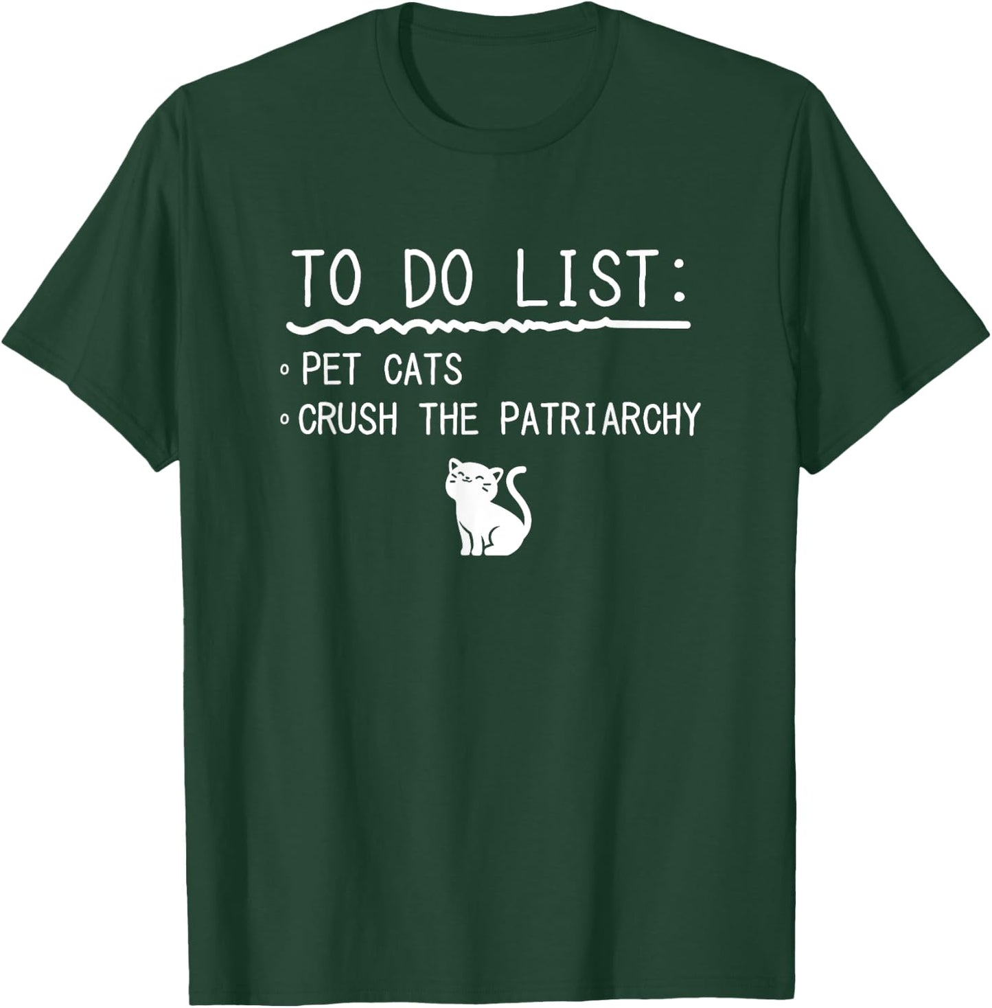 Feminism Crush Patriarchy Pet Cats T-Shirt - T-Shirt | Forest