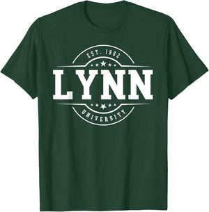 Lynn University (Boca Raton) Arch Vintage Classic Design T-Shirt - T-Shirt | Forest