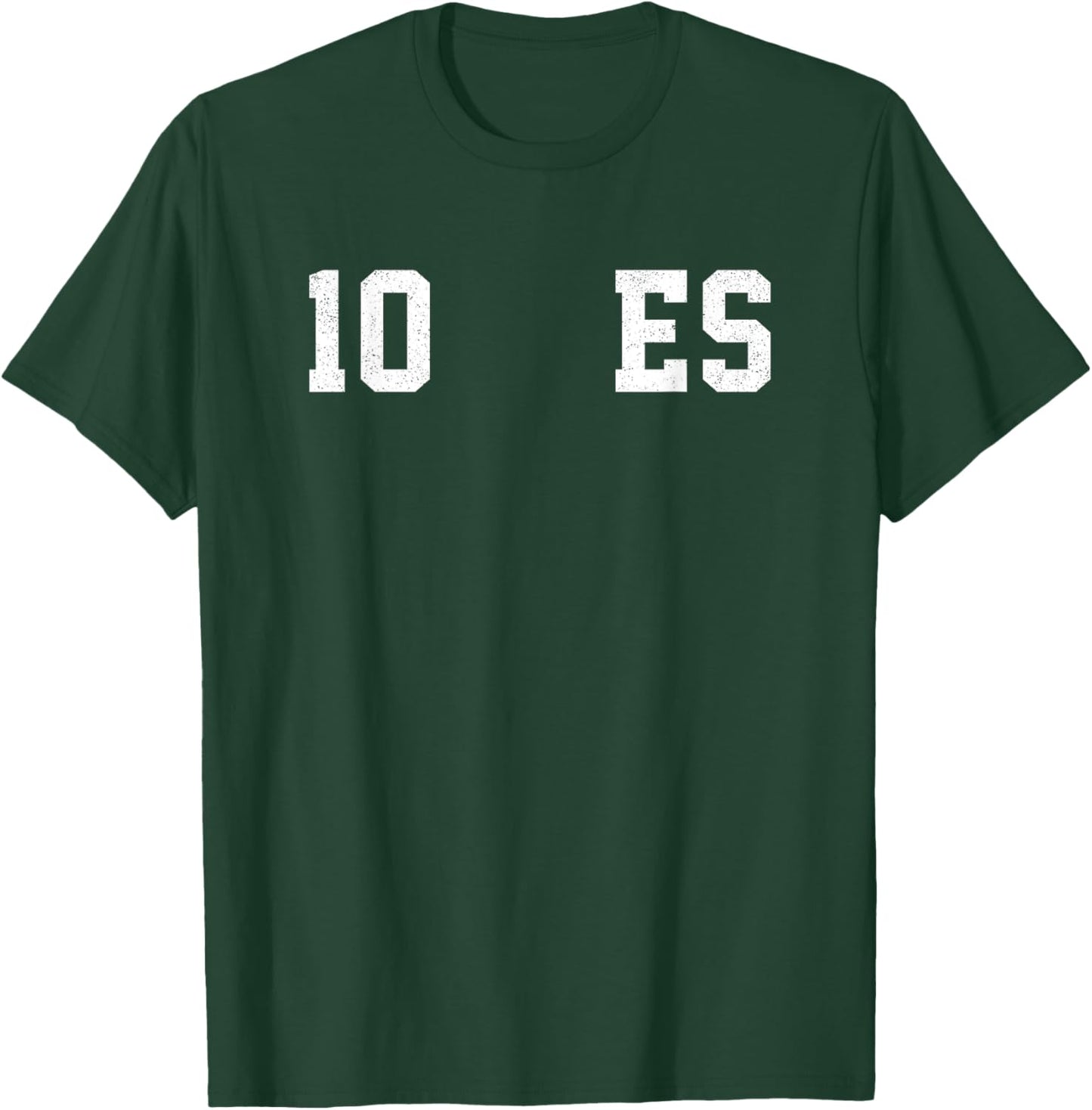 El Salvador ES 10 Sport Varsity Distressed Retro Number Ten T-Shirt - T-Shirt | Forest