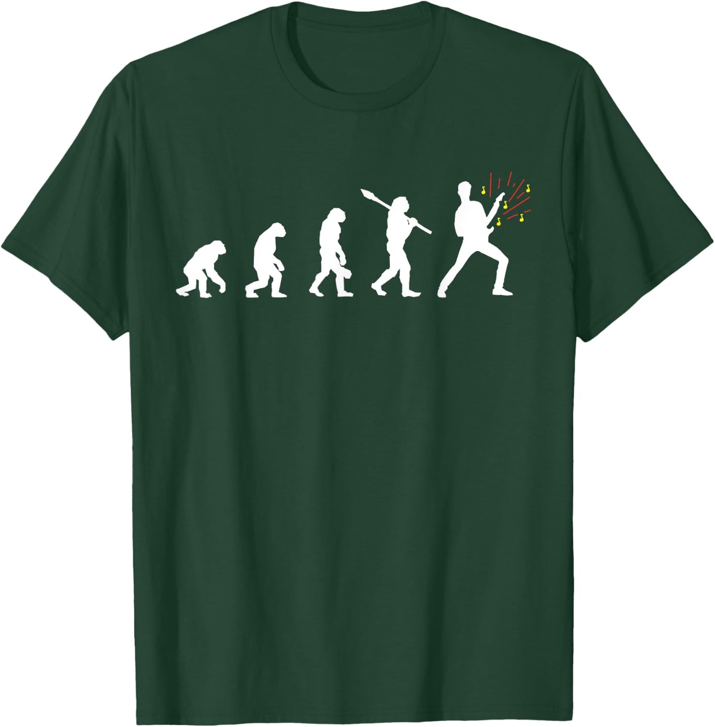 Evolution Of Man Guitar, Rock Shirt, Guitarist Gift T-Shirt - T-Shirt | Forest