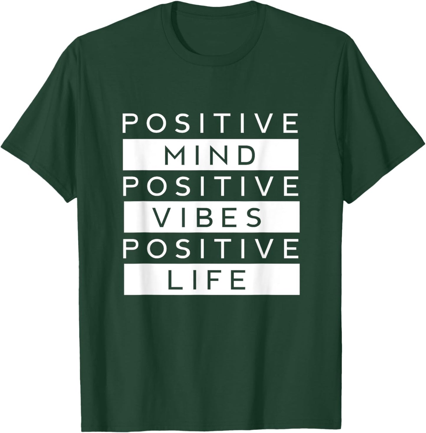 Positive mind, vibes and life Love Peace Namaste T-Shirt - T-Shirt | Forest