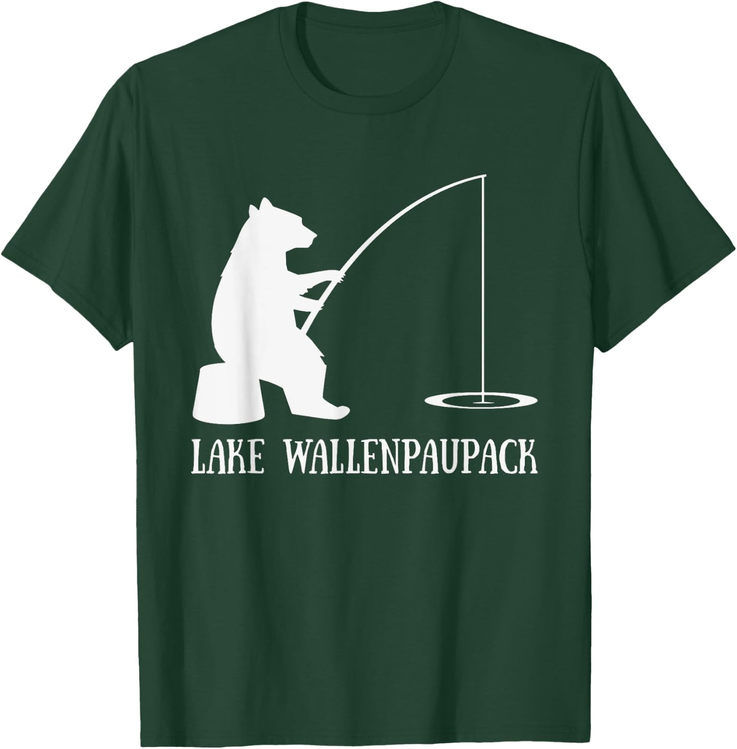 Lake Wallenpaupack Bear Fishing Pennsylvania Gift T-Shirt - T-Shirt | Forest