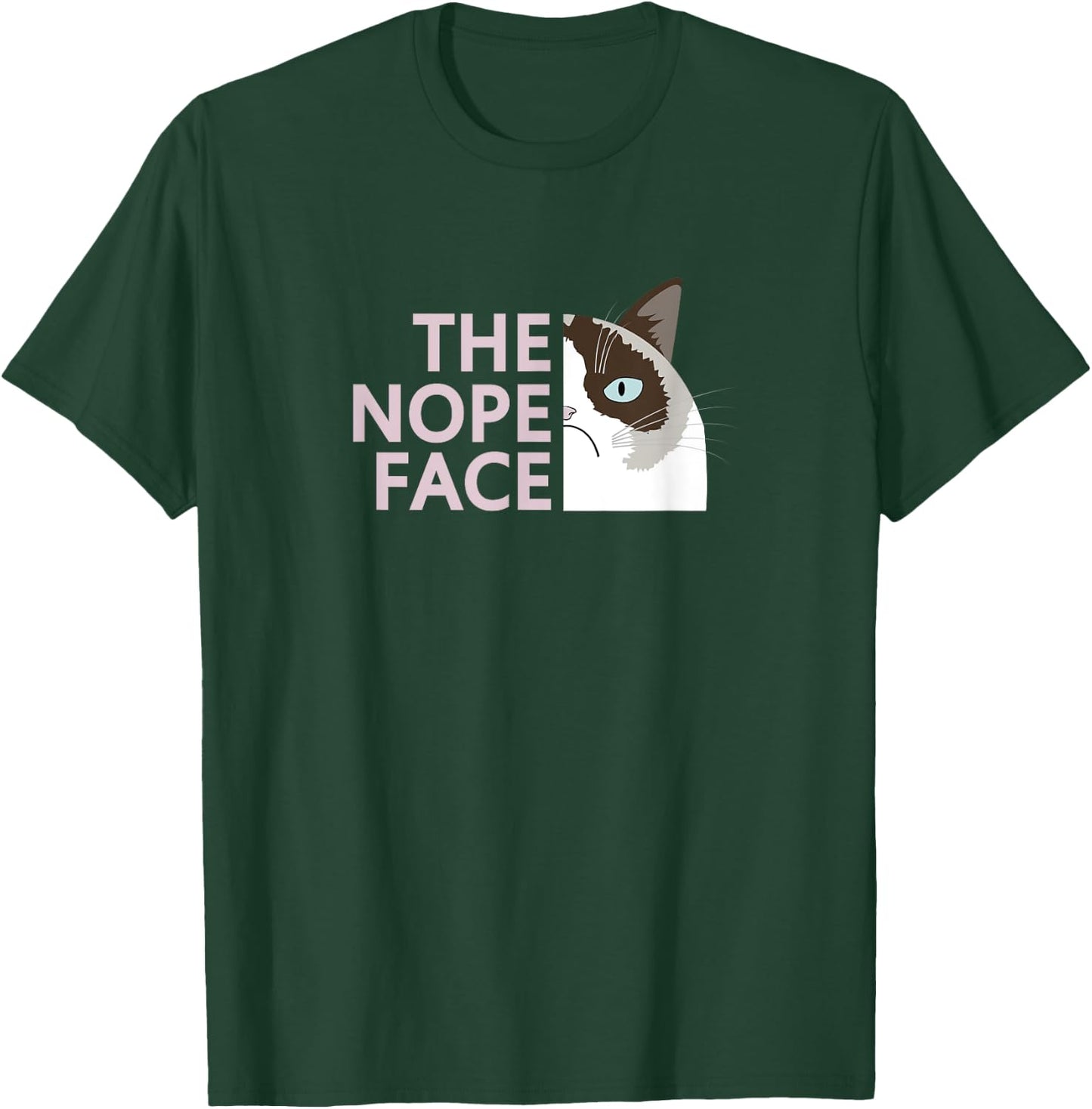 Funny Nope Cat Meme,Not Very Amused,Sarcasm Sarcastic Humor Men Women Girls Kids T-Shirt - T-Shirt | Forest
