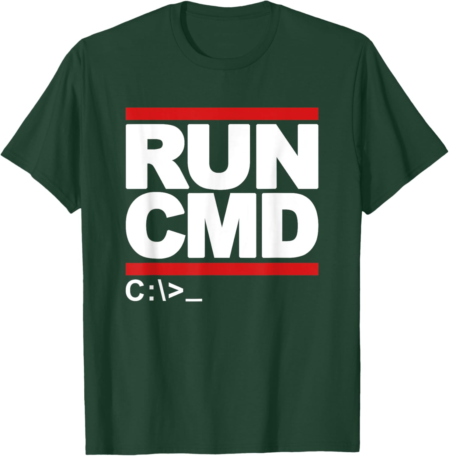 Funny Run CMD Programming Coding T-Shirt - T-Shirt | Forest
